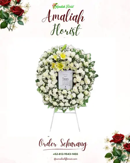 Krans Bunga Duka Sinar Seputih