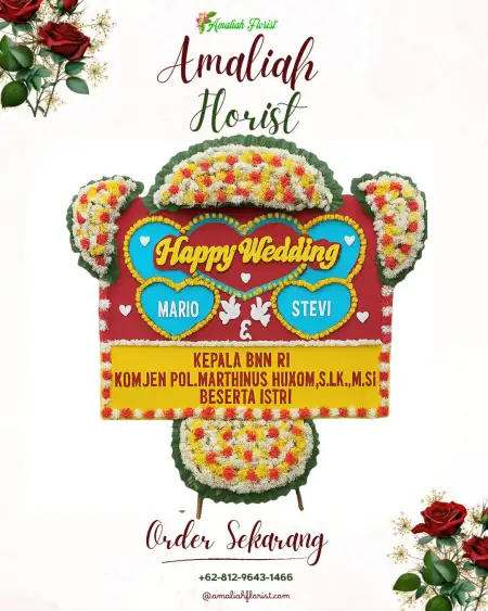 Papan Bunga Pernikahan Sinar Seputih